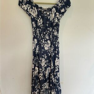 Justify Floral Off-Shoulder High Low Dress
